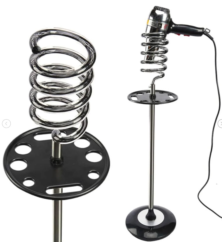 HPC Professional Spiral Hair Dryer Holder Stand With Tray